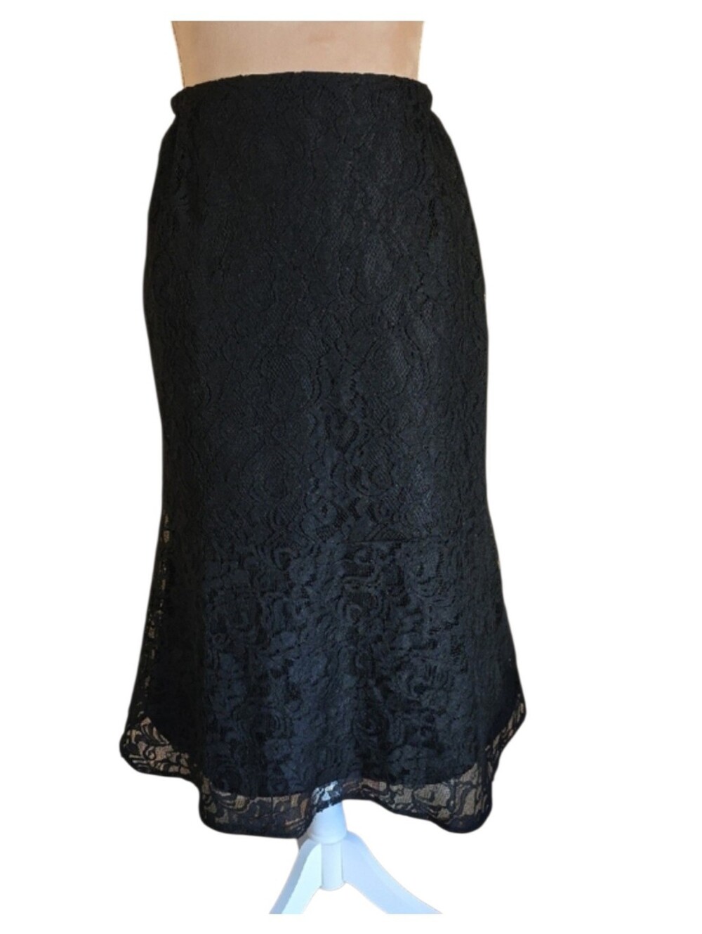 Jones New York Black Lace A-Line Skirt